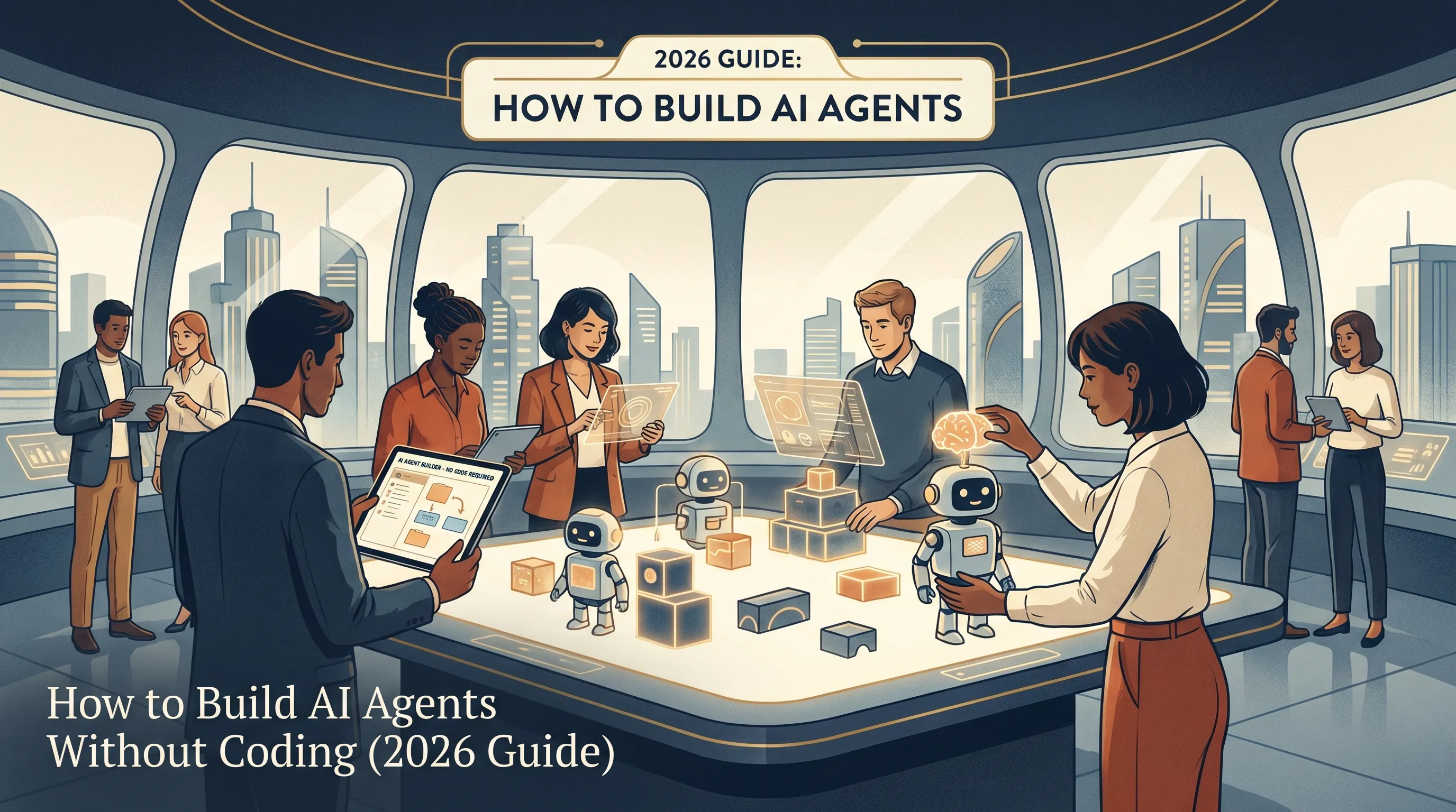 Featured image for: How to Build AI Agents Without Coding (2026 Guide)